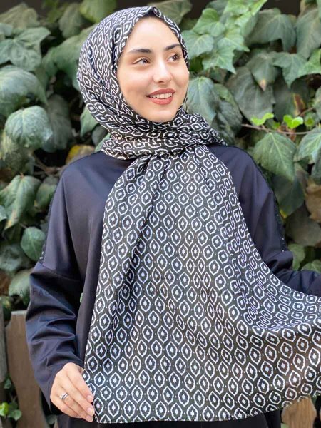 Kalila - Dark Green Patterned Cotton Hijab