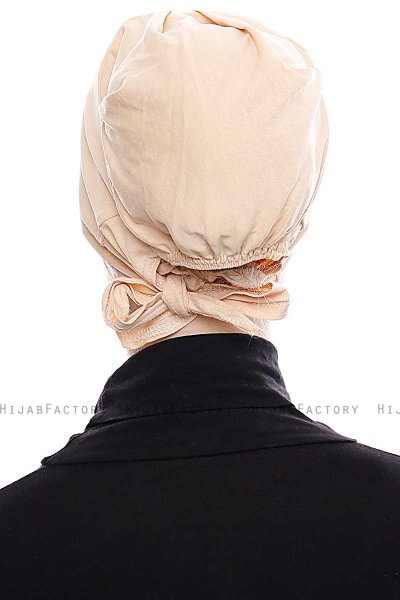 Kiraz - Beige Cotton XXL Underscarf - Ecardin