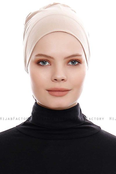 Kiraz - Light Taupe Cotton XXL Underscarf - Ecardin