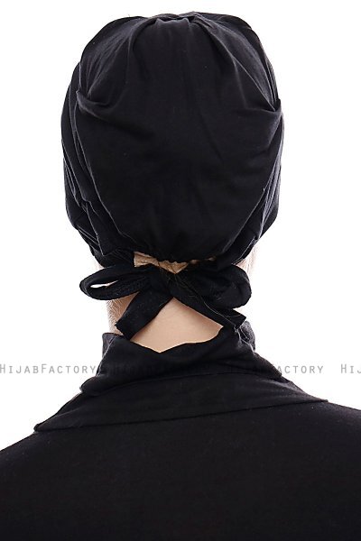 Kiraz - Black Cotton XXL Underscarf - Ecardin