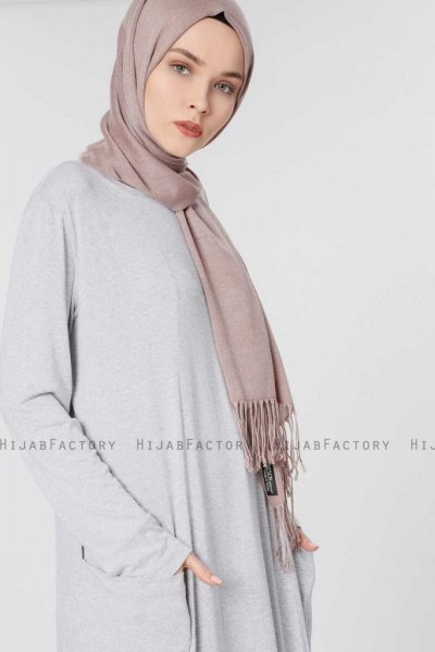 Kyda Ljusgrå Klänning Med Fickor Miss Halima 280157c