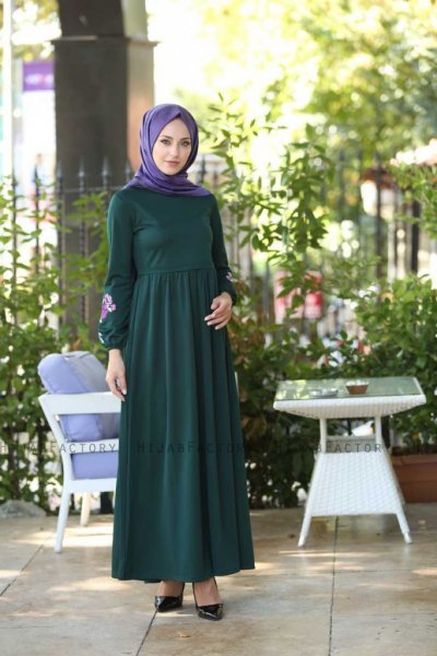 Lexie - Dark Green Dress - Insirah
