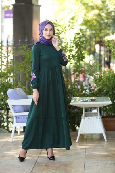 Lexie - Dark Green Dress - Insirah
