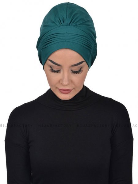 Linda Mörkgrön Bomull Turban Ayse Turban 321910d