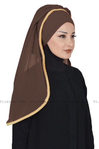 Louise - Brown Practical Hijab - Ayse Turban