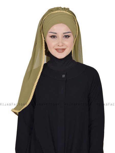 Louise - Khaki Practical Hijab - Ayse Turban
