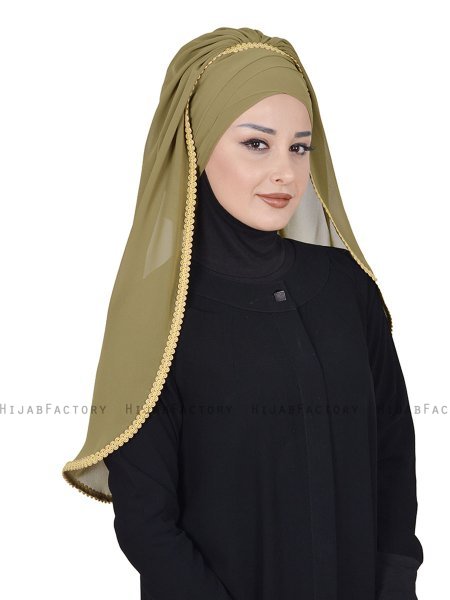 Louise - Khaki Practical Hijab - Ayse Turban