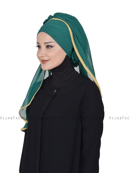 Louise - Dark Green Practical Hijab - Ayse Turban