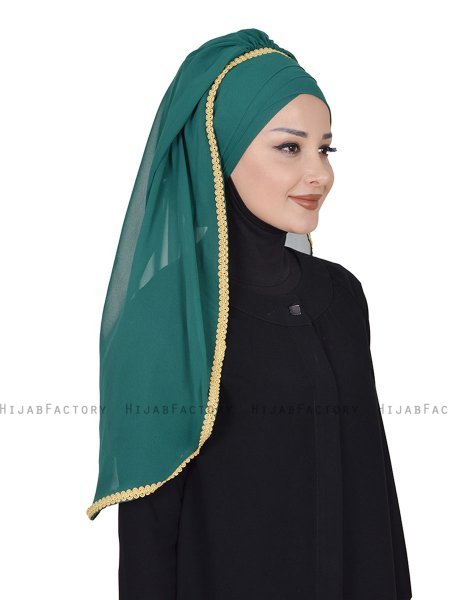Louise - Dark Green Practical Hijab - Ayse Turban