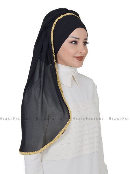 Louise - Black Practical Hijab - Ayse Turban