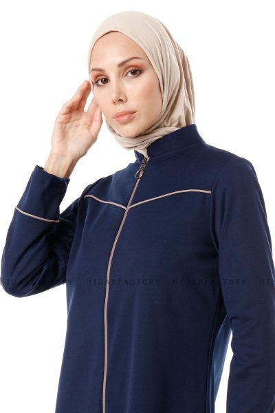 Lylah - Navy Blue Abaya - Miss Cazibe