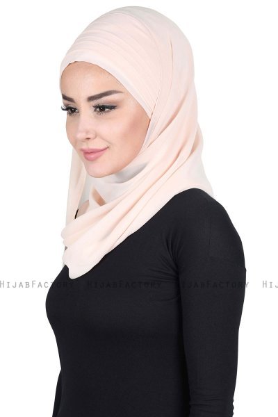 Malin - Beige Practical Chiffon Hijab