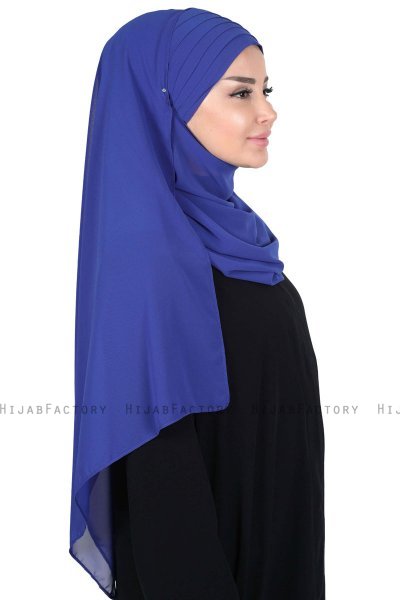 Malin - Blue Practical Chiffon Hijab