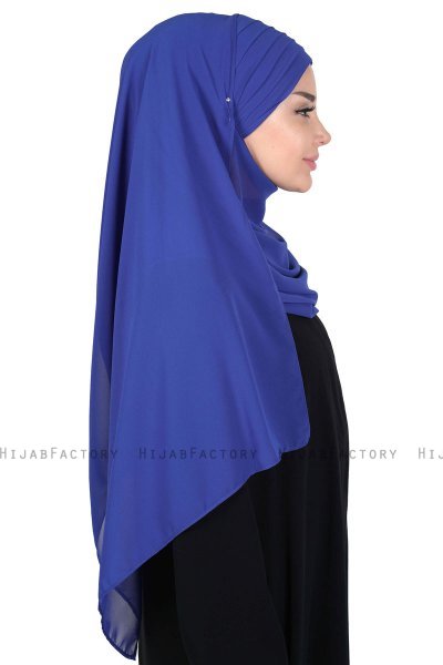 Malin - Blue Practical Chiffon Hijab
