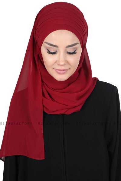 Malin - Bordeaux Practical Chiffon Hijab