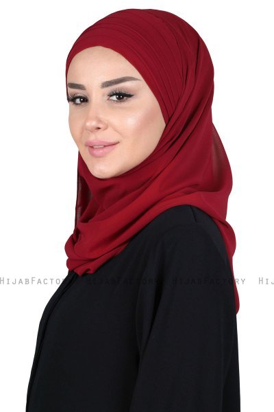Malin - Bordeaux Practical Chiffon Hijab