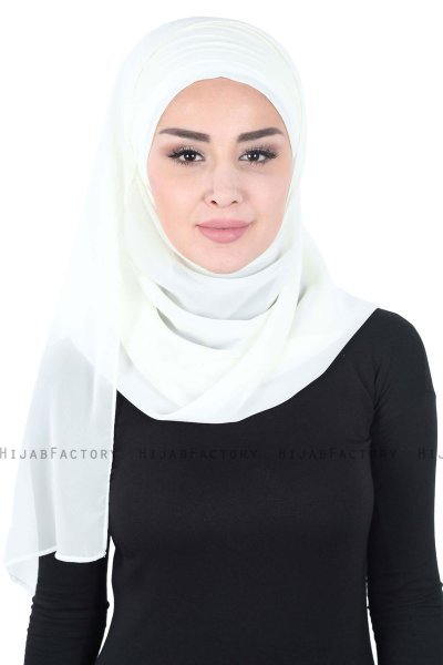 Malin - Creme Practical Chiffon Hijab