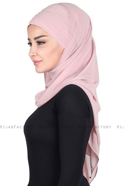 Malin - Dusty Pink Practical Chiffon Hijab