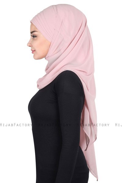 Malin - Dusty Pink Practical Chiffon Hijab