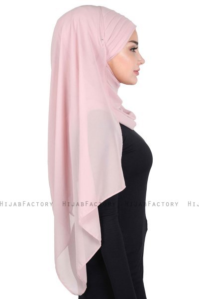 Malin - Dusty Pink Practical Chiffon Hijab