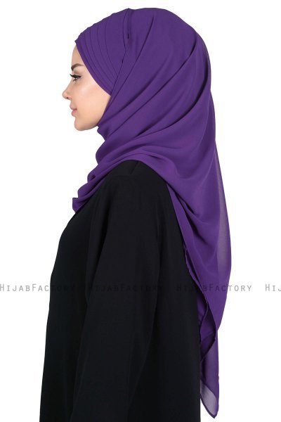 Malin - Purple Practical Chiffon Hijab