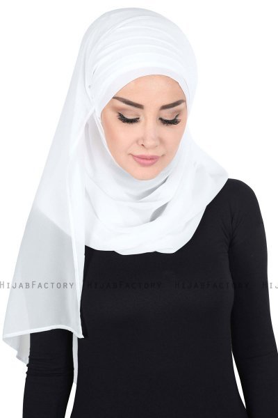 Malin - Offwhite Practical Chiffon Hijab