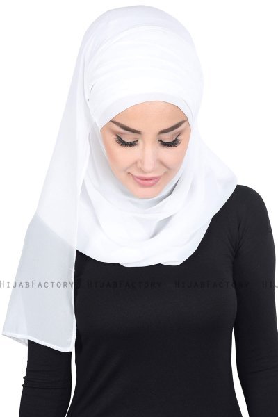 Malin - Offwhite Practical Chiffon Hijab