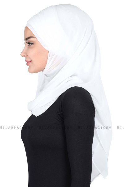 Malin - Offwhite Practical Chiffon Hijab