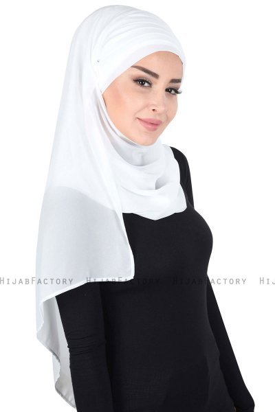 Malin - Offwhite Practical Chiffon Hijab