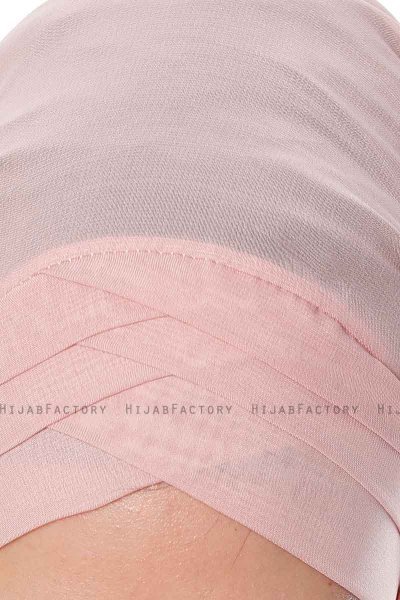 Mehtap - Dusty Pink Practical One Piece Chiffon Hijab