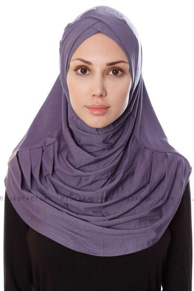 Mia - Purple One-Piece Al Amira Hijab - Ecardin