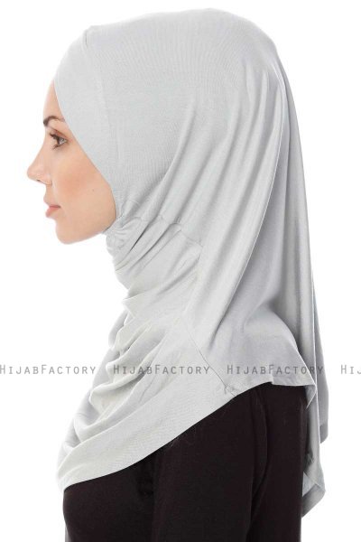 Mia - Light Grey One-Piece Al Amira Hijab - Ecardin