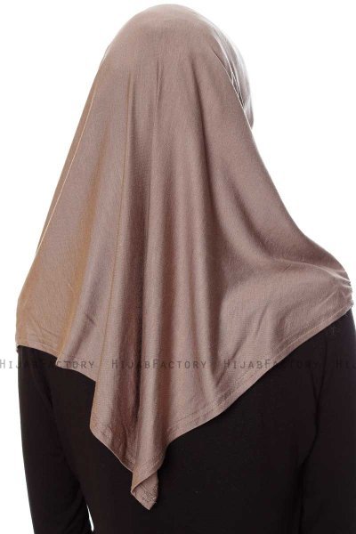 Mia - Dark Taupe One-Piece Al Amira Hijab - Ecardin