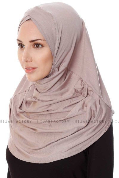 Mia - Stone Grey One-Piece Al Amira Hijab - Ecardin