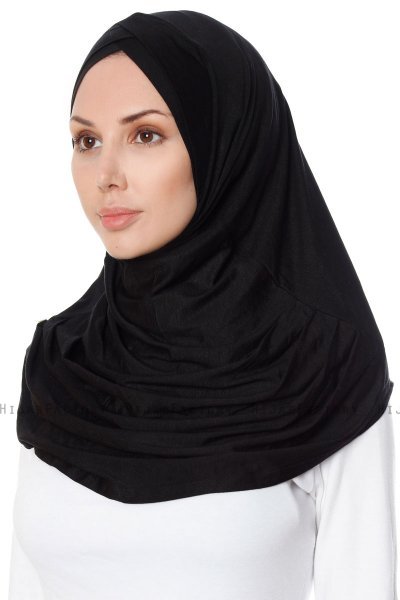 Mia - Black One-Piece Al Amira Hijab - Ecardin