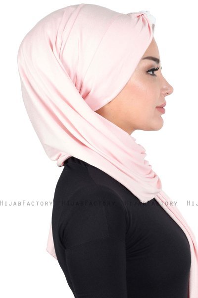 Mikaela - Dusty Pink & Creme Practical Cotton Hijab