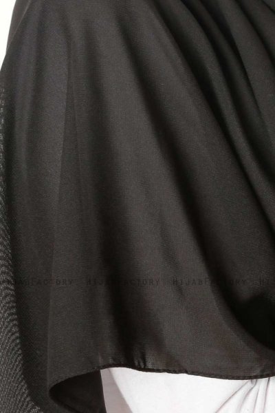 Milana Svart Chiffon Hijab Sjal Sehr-i Sal 400126-5