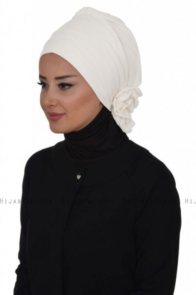 Monica - White Cotton Turban - Ayse Turban