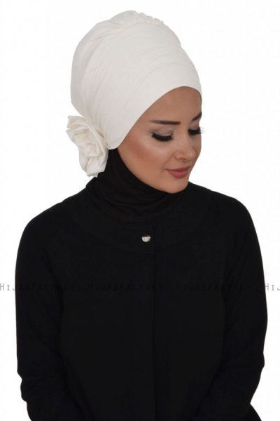 Monica - White Cotton Turban - Ayse Turban