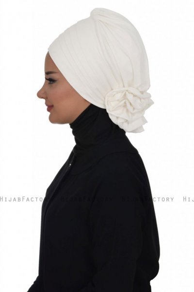 Monica - White Cotton Turban - Ayse Turban