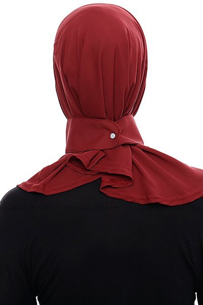 Narin - Bordeaux Practical One Piece Crepe Hijab