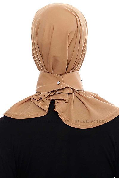 Narin - Camel Practical One Piece Crepe Hijab