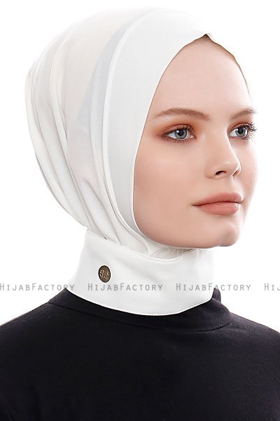Narin - Creme Practical One Piece Crepe Hijab