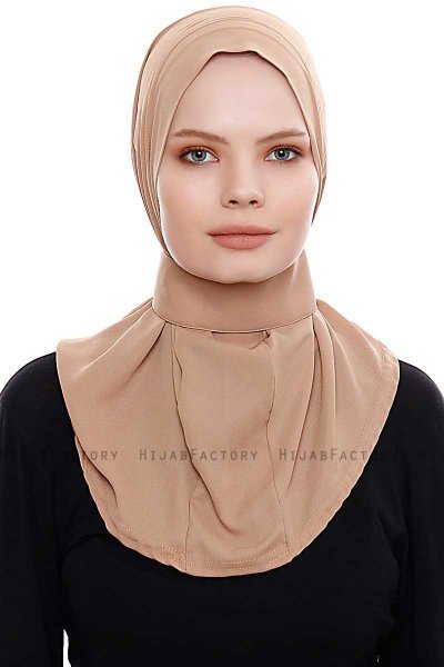 Narin - Gold Practical One Piece Crepe Hijab
