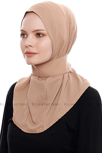 Narin - Gold Practical One Piece Crepe Hijab