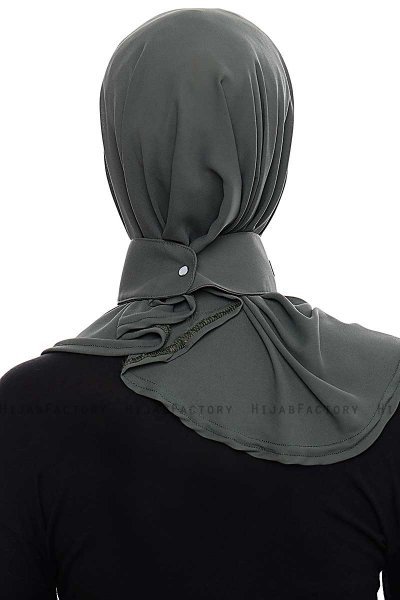 Narin - Khaki Practical One Piece Crepe Hijab