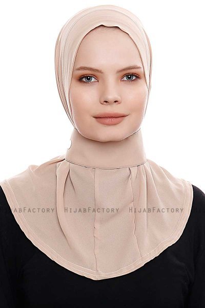 Narin - Light Caramel Practical One Piece Crepe Hijab