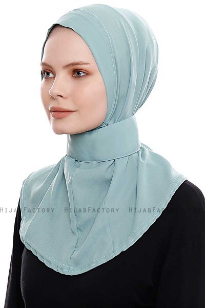 Narin - Mint Practical One Piece Crepe Hijab