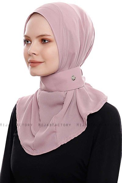 Narin - Dark Pink Practical One Piece Crepe Hijab