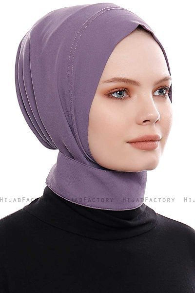 Narin - Plum Practical One Piece Crepe Hijab